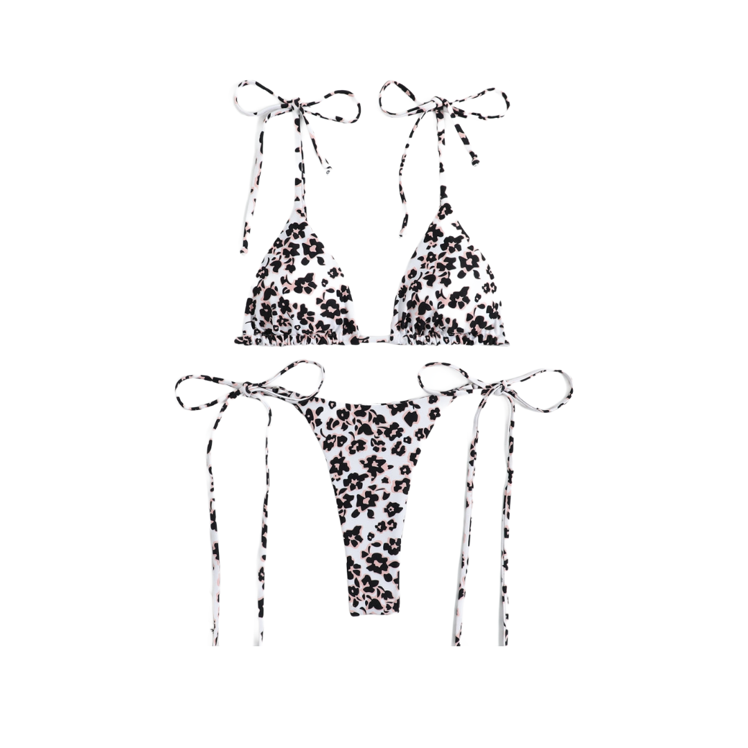 Ensemble bikini à motif multicolore