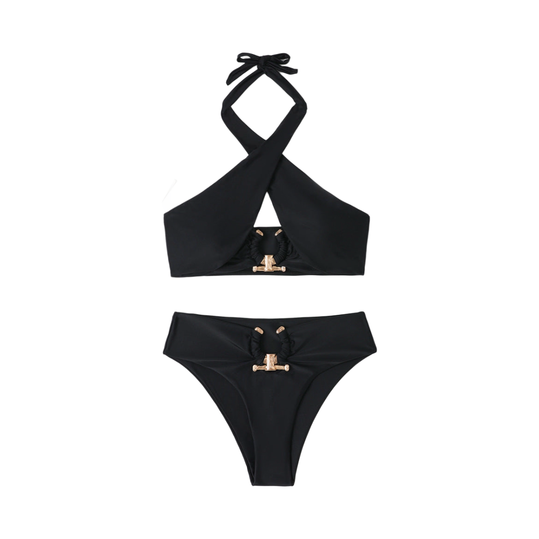 Ensemble de bikini Halo doré